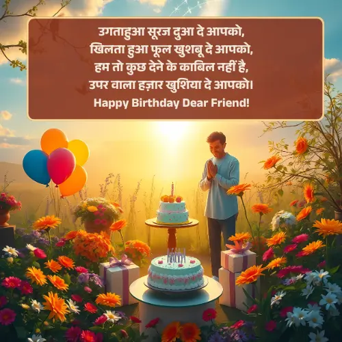 Birthday Wishes for Friend Shayari in Hindi