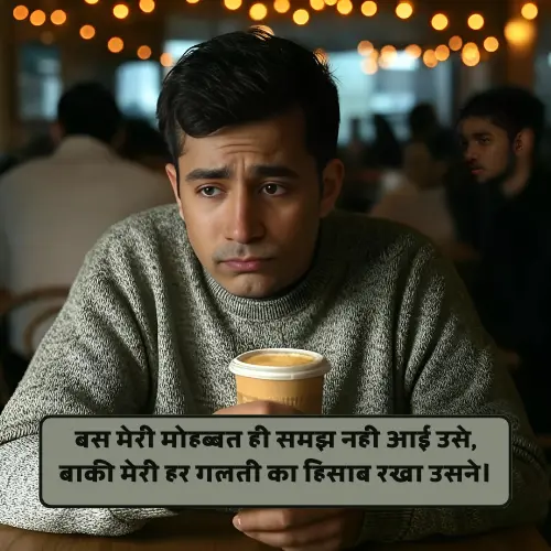 2 Line Breakup Shayari in Hindi