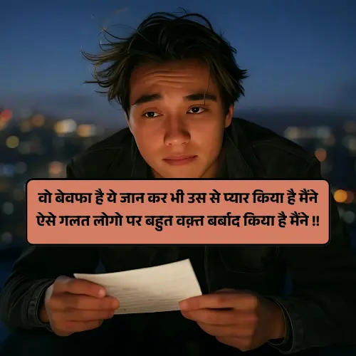 Bewafa Shayari in Hindi for Love 