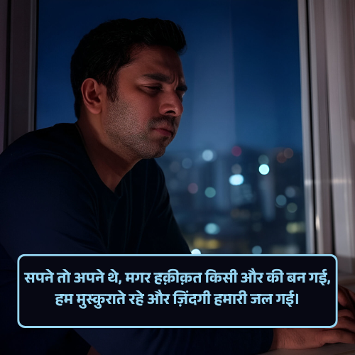 Heart Touching sad shayari 😭 life 2 line