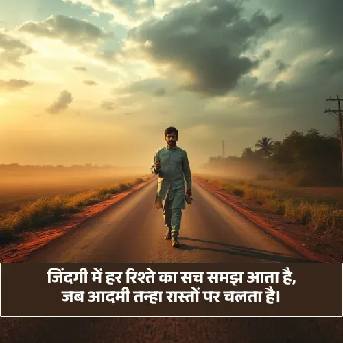 Reality Life Alone Quotes in Hindi